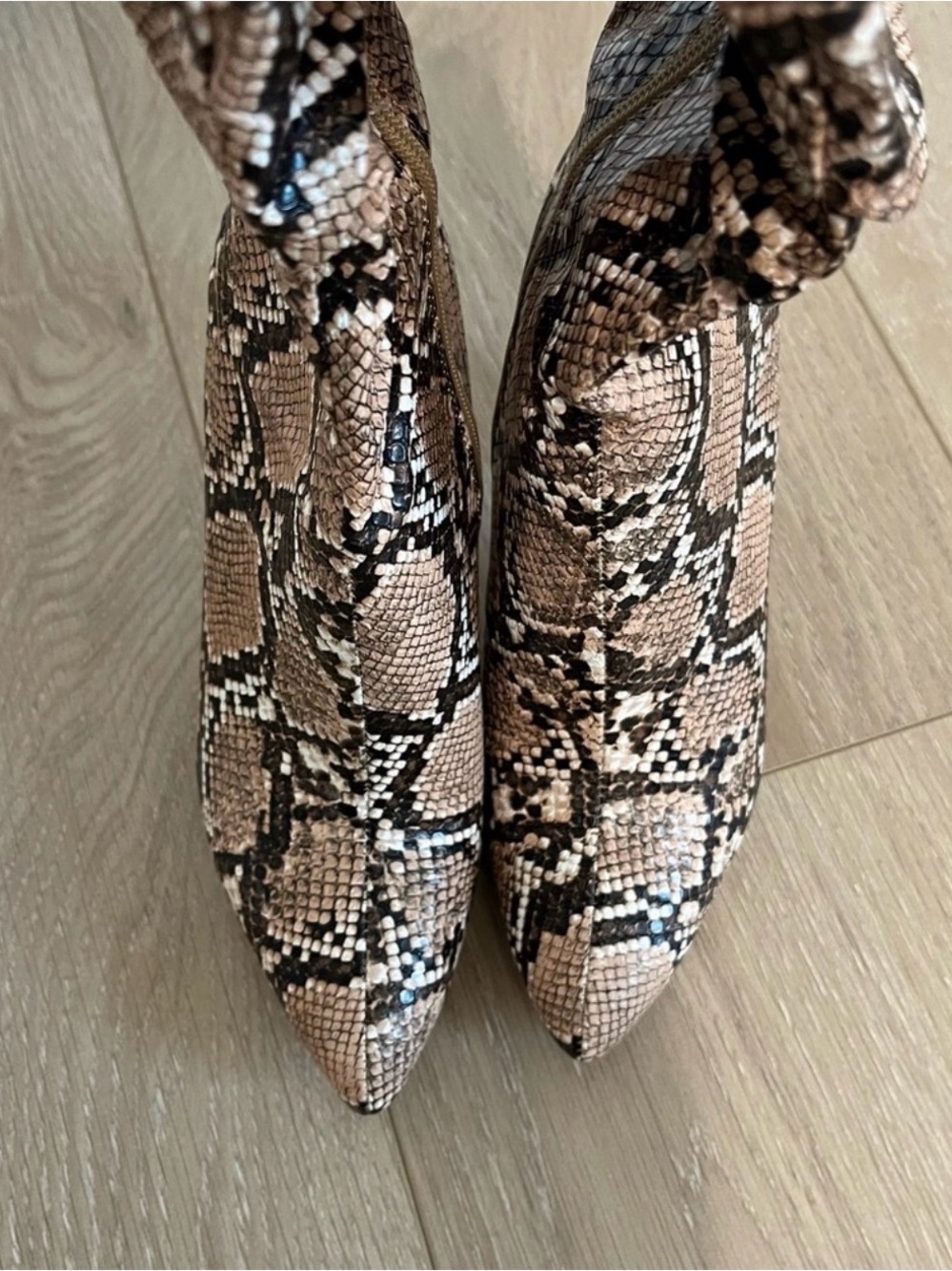 Brown Python Color Boots - Picture 11 of 12
